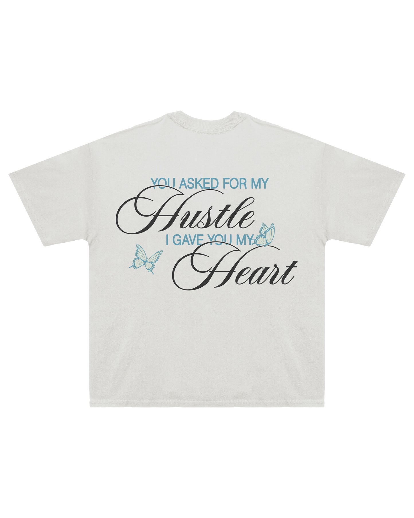 HUSTLE HEART TEE - WHITE