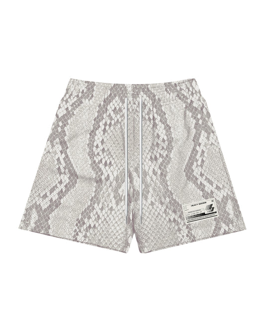 SNAKESKIN MESH SHORTS - DESERT