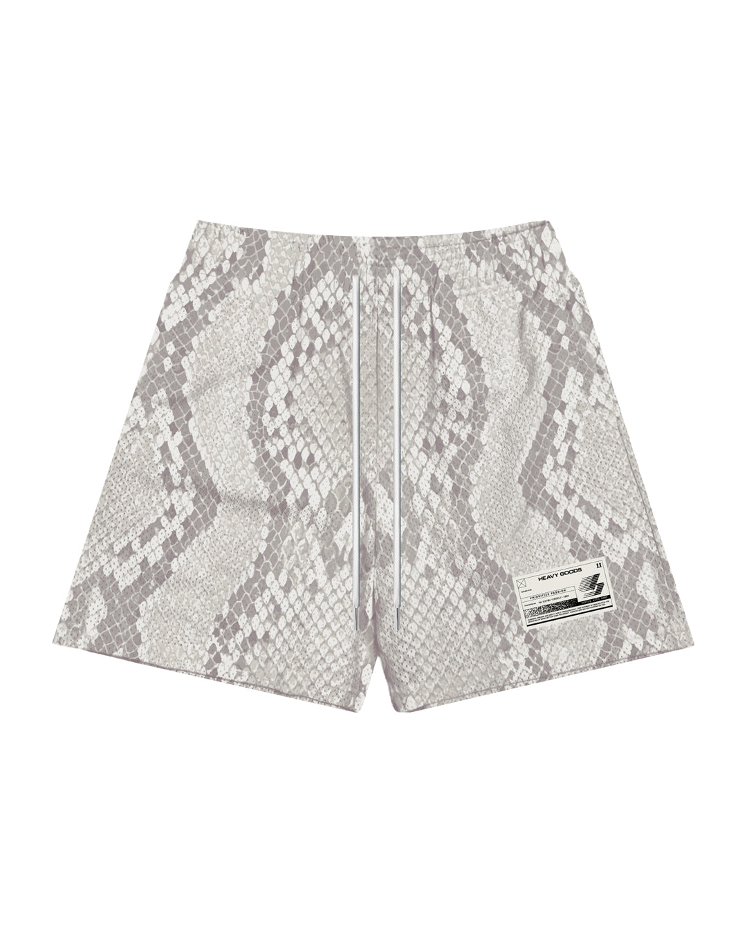 SNAKESKIN MESH SHORTS - DESERT