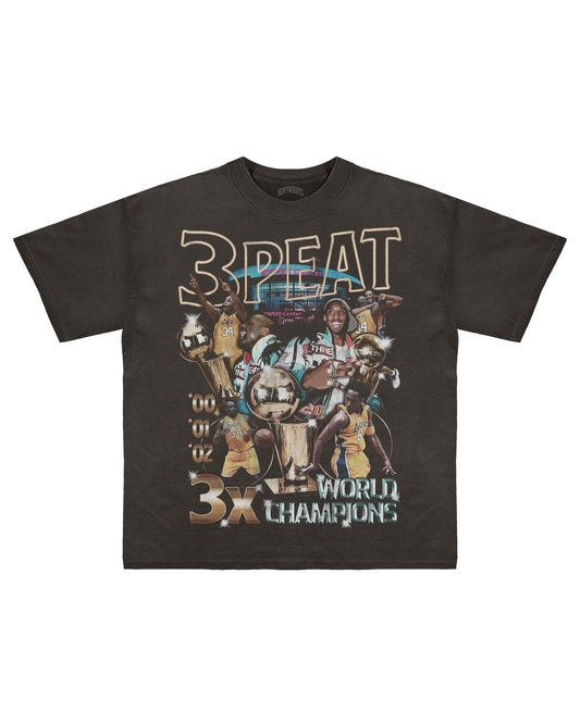 3PEAT TEE - WASHED BROWN