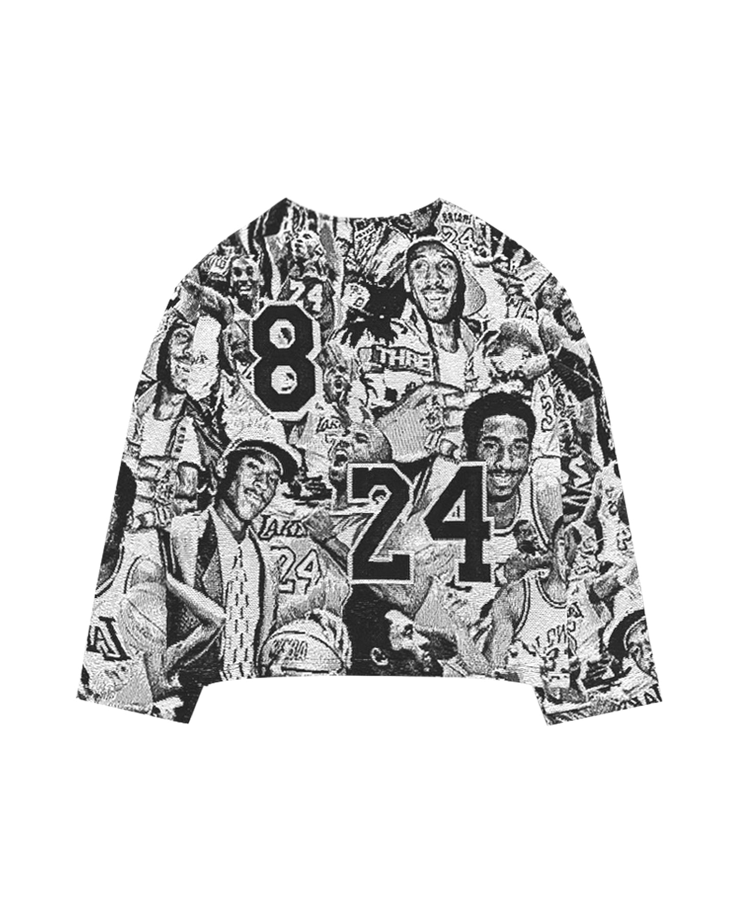 KNITTED HOF LONG SLEEVE - BLACK/WHITE