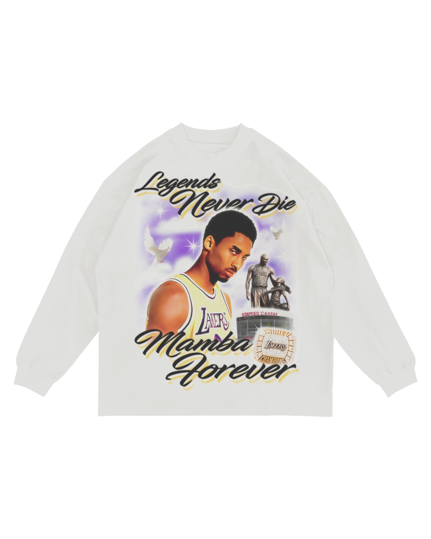 AIRBRUSH KOBE LONG SLEEVE - WHITE
