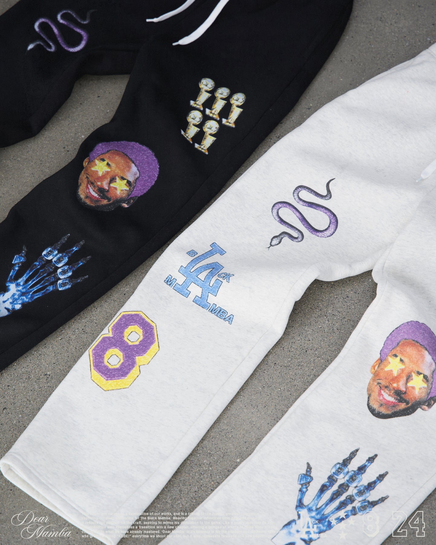 SKETCHED SWEATPANTS - BLACK