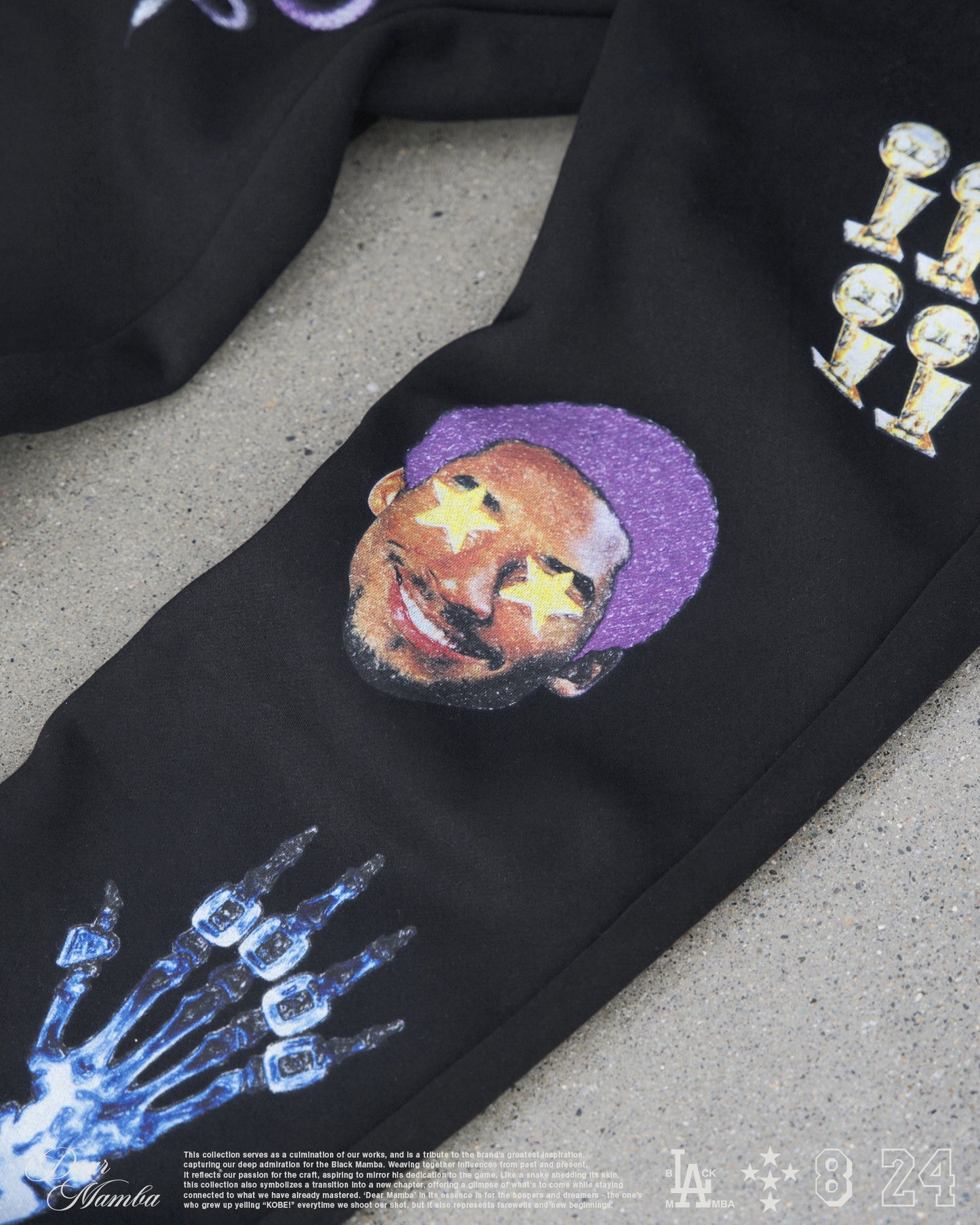 SKETCHED SWEATPANTS - BLACK