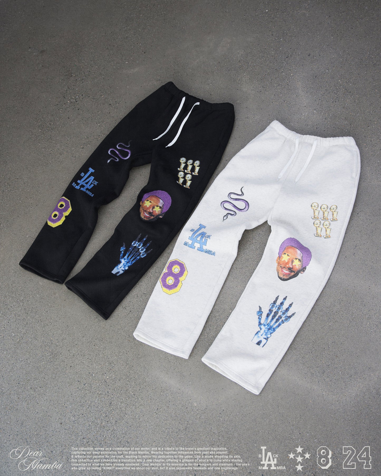 SKETCHED SWEATPANTS - BLACK
