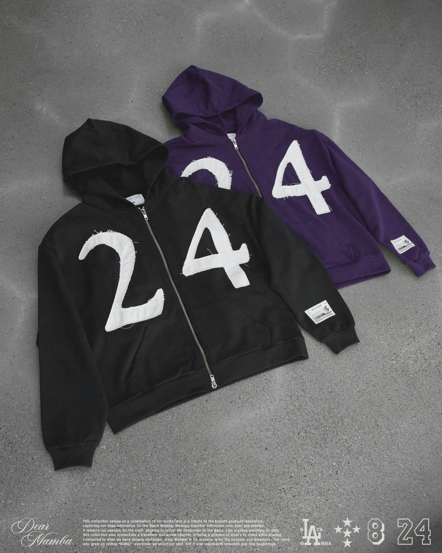 24 PATCHWORK ZIP-UP - BLACK