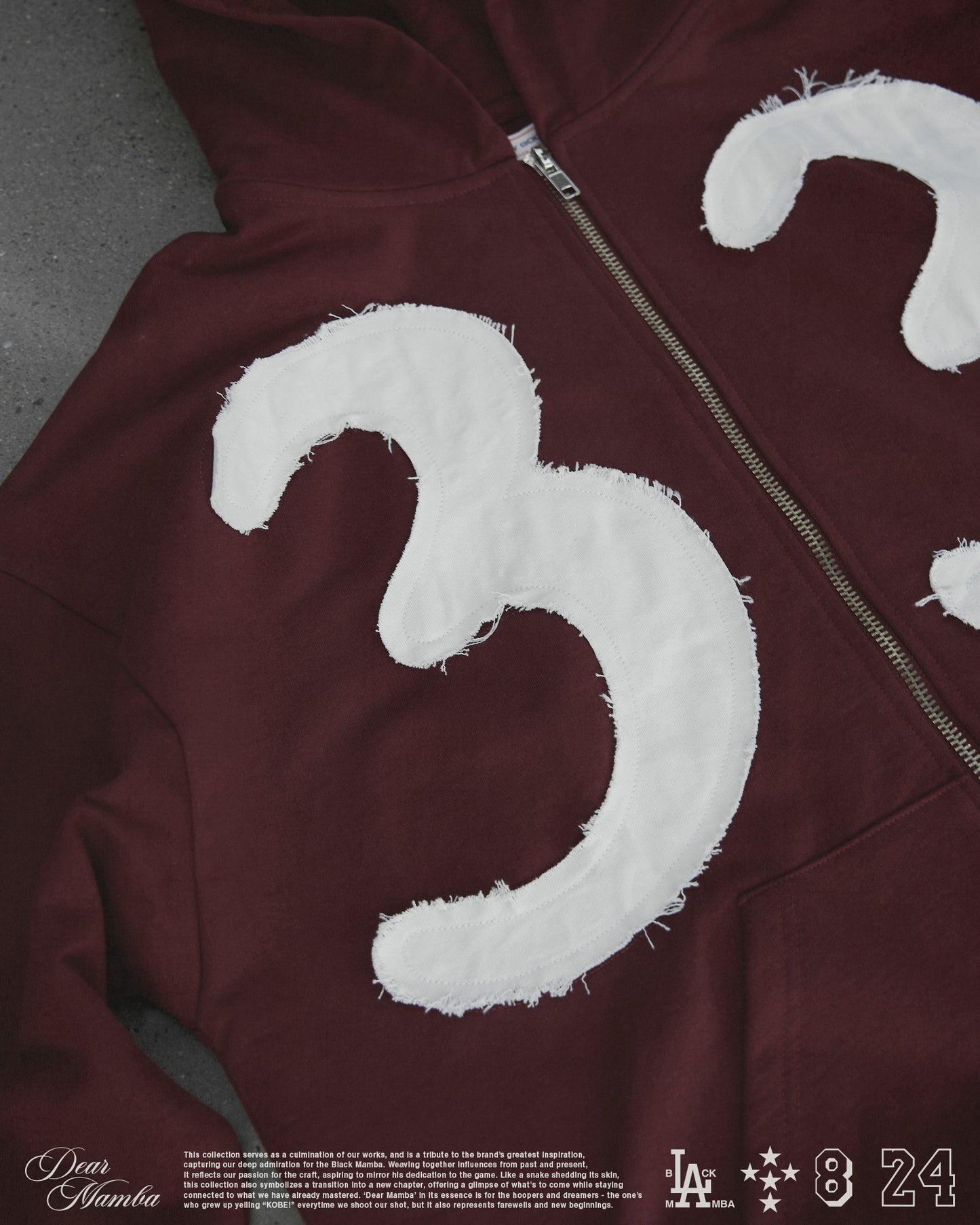 33 PATCHWORK ZIP-UP - BURGUNDY