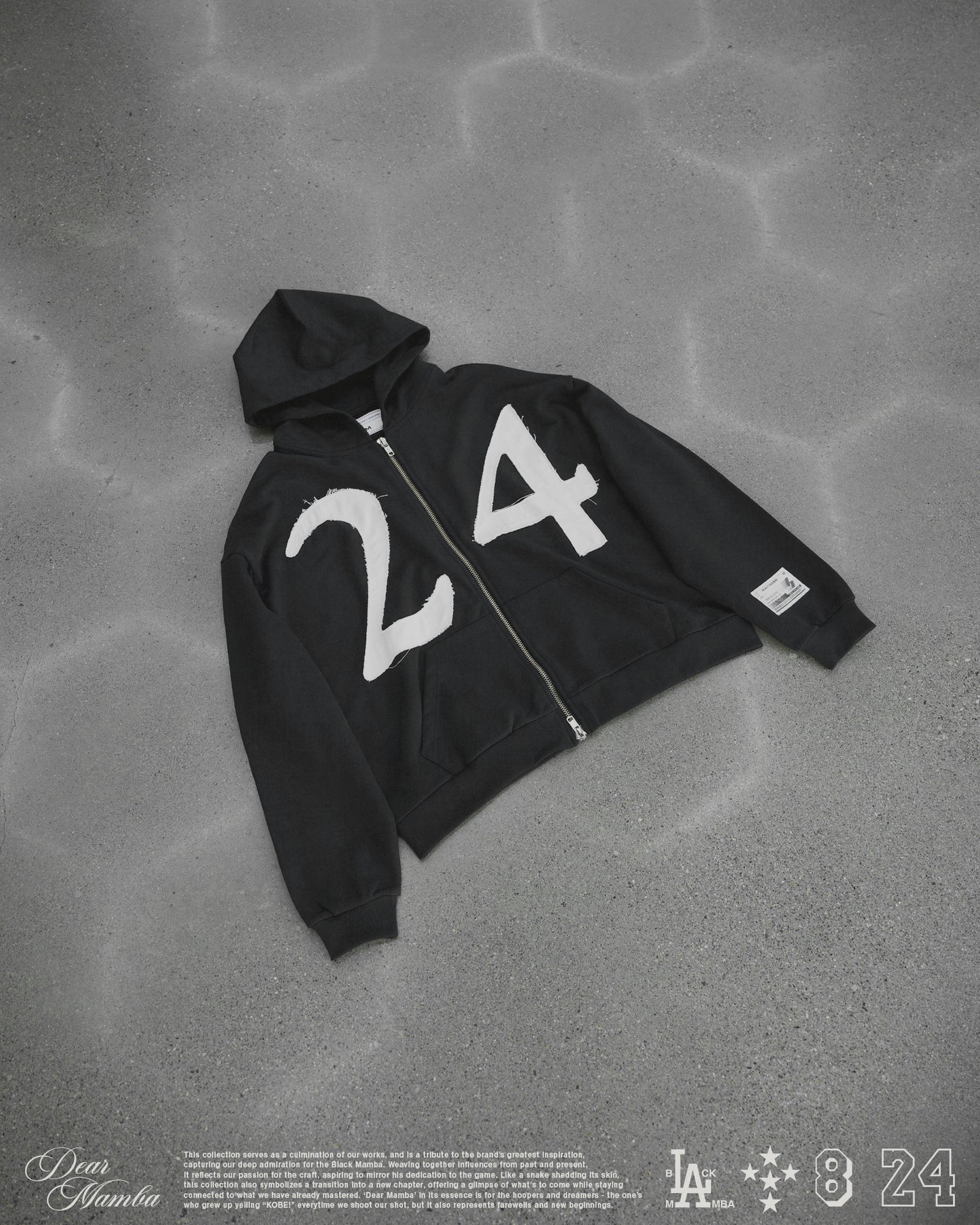 24 PATCHWORK ZIP-UP - BLACK