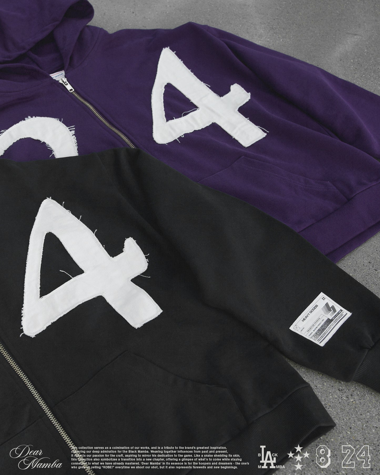 24 PATCHWORK ZIP-UP - BLACK
