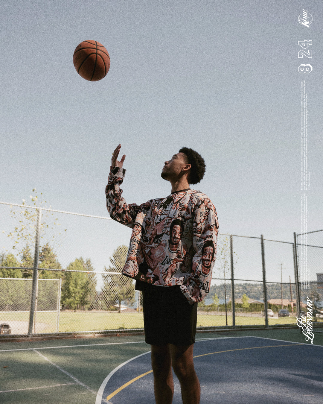KNITTED HOF LONG SLEEVE - BLACK/WHITE