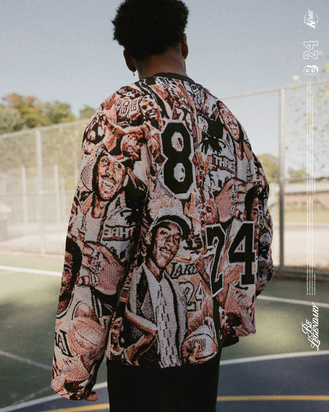 KNITTED HOF LONG SLEEVE - BLACK/WHITE